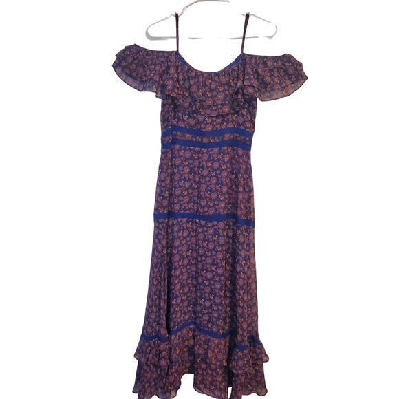Rebecca Minkoff‎  Kailey Floral Off the Shoulder Maxi Dress Size 6 NWOT - Picture 3 of 6